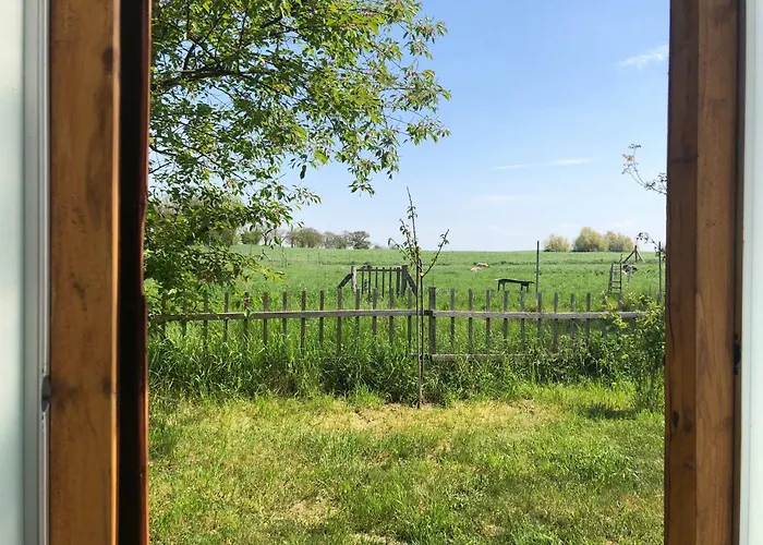 Wilde Moehre Bauwagen Sommerkueche Draussen Abenteuer Prázdninový dům